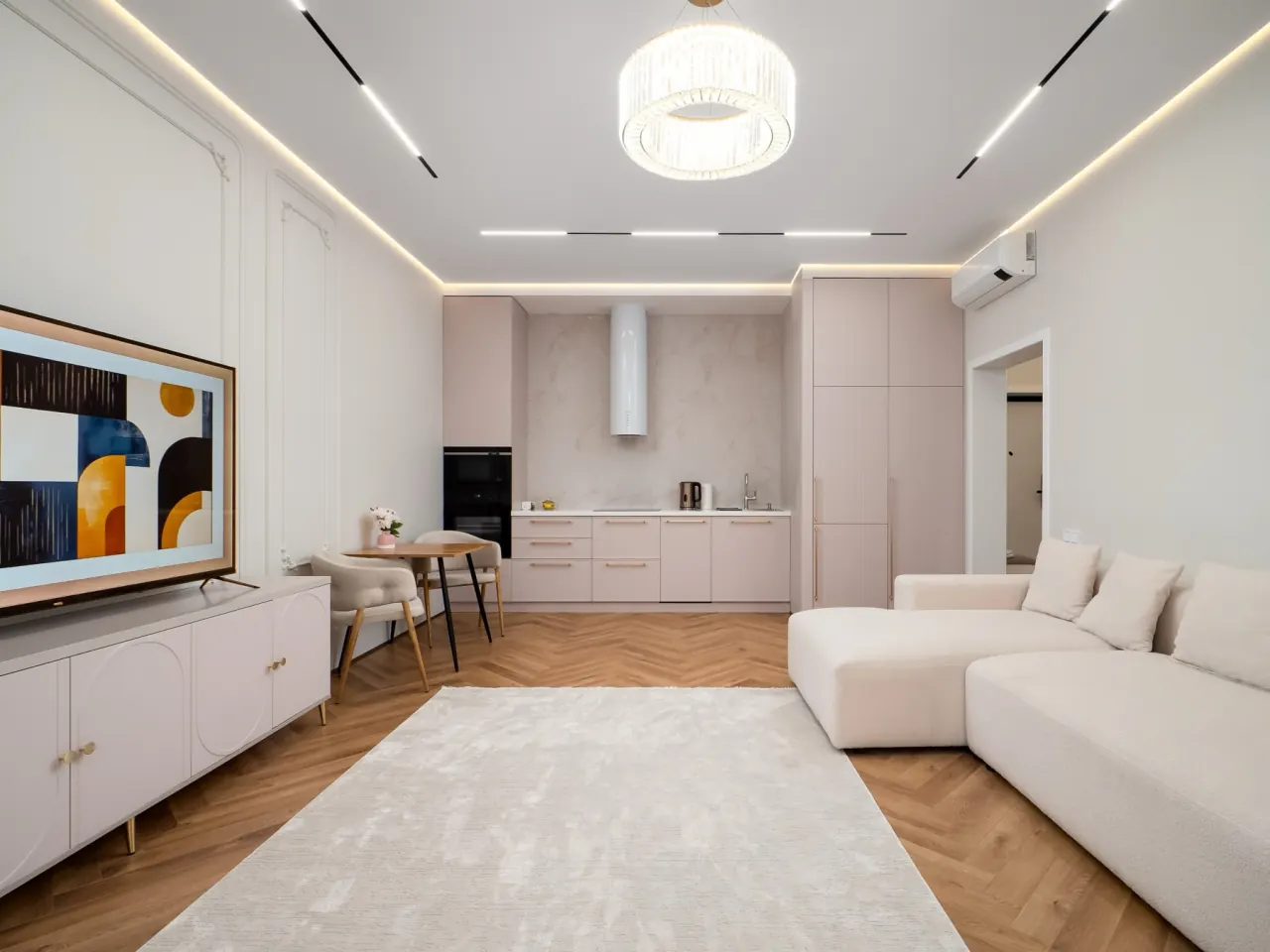 Kitchen seen from the living area