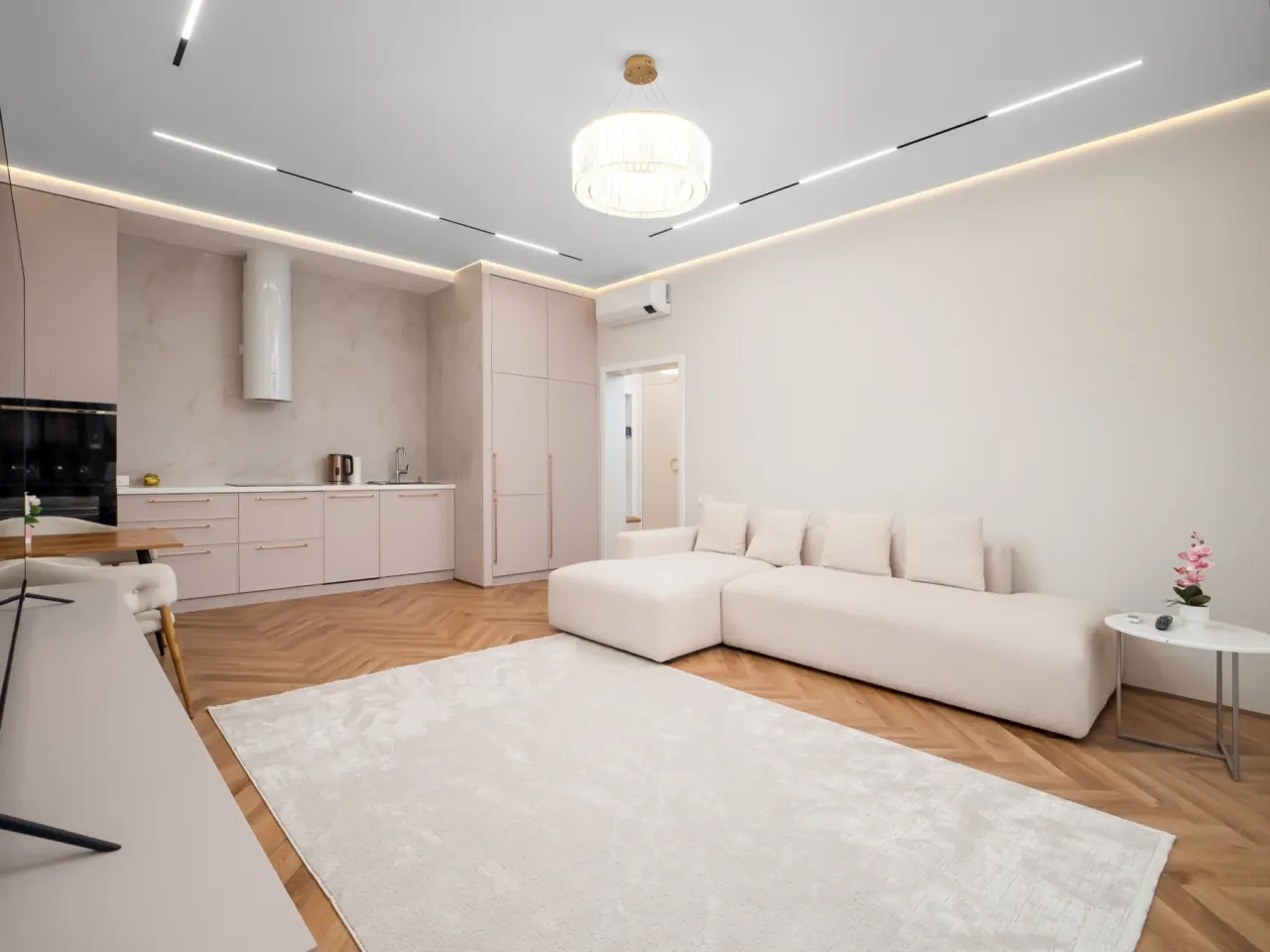 Full-width view of the open-plan interior