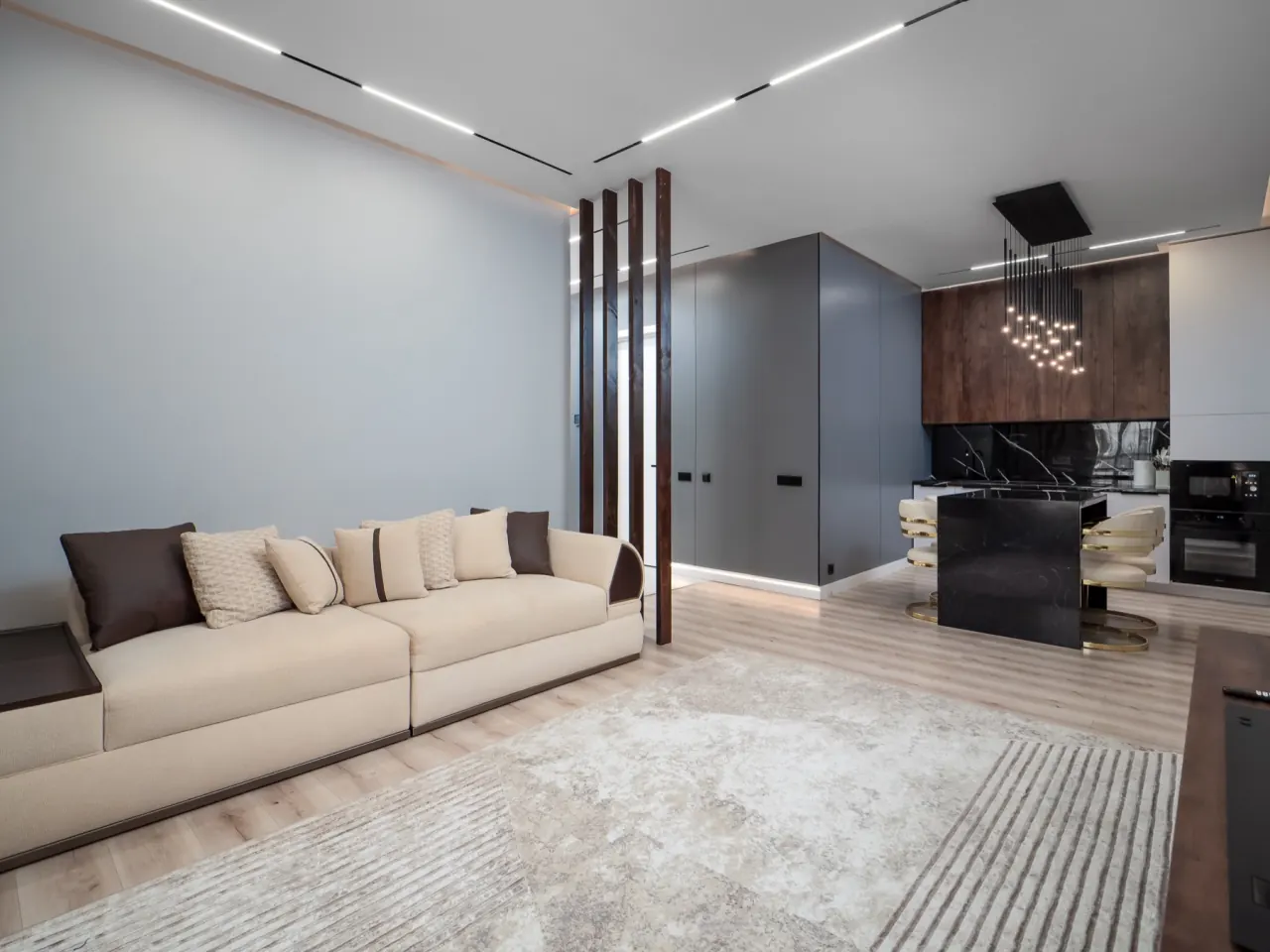 Open kitchen and living space